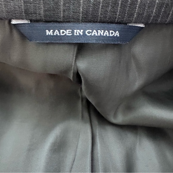 Ralph By Ralph Lauren Jacket Mens 50R Grey striped Wool Canada 3 Button - Picture 9 of 14